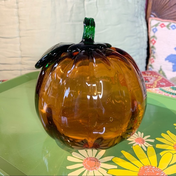 Art Glass Pumpkin - Picture 2 of 9